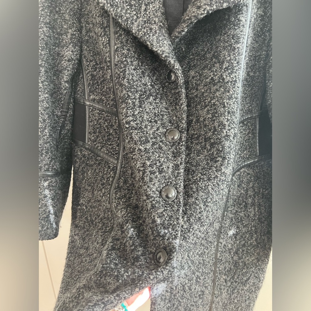Vintage Novelti Wool Blend Grey Pea Coat 🧥 Size 16 / 18 XXL - Picture 16 of 17